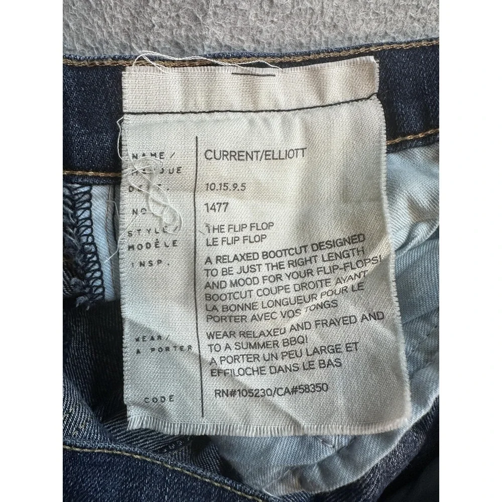 Current/Elliott Flip Flop Bootcut Jeans Womens 32‎ Blue Med Wash Mid Rise 28x29